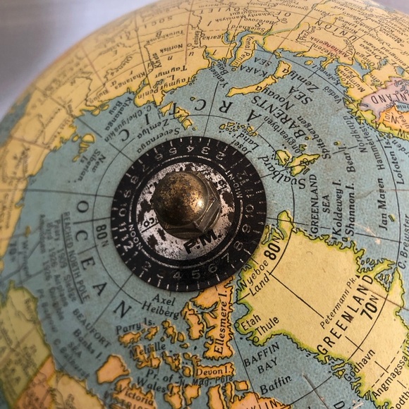 Vtg George F Cram 9 Inch Terrestrial Globe - Picture 2 of 14